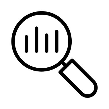 Arama vektörü ince çizgi simgesi