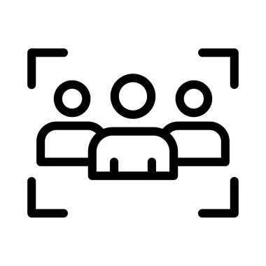 grup vektörü ince çizgi simgesi