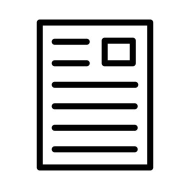 sayfa vektörü ince çizgi simgesi