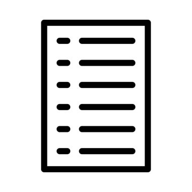 belge vektörü ince çizgi simgesi