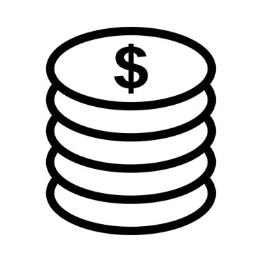 para vektörü ince çizgi simgesi