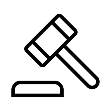 Çekiç vektörü ince çizgi simgesi