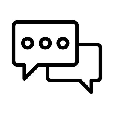 tartışma vektörü ince çizgi simgesi