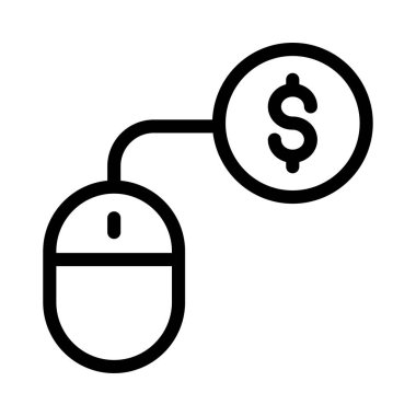 fare vektörü ince çizgi simgesi