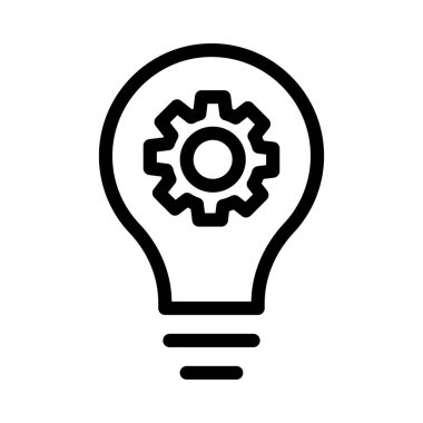 fikir vektörü ince çizgi simgesi