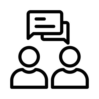 toplantı vektörü ince çizgi simgesi