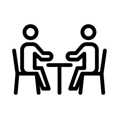 konferans vektörü ince çizgi simgesi