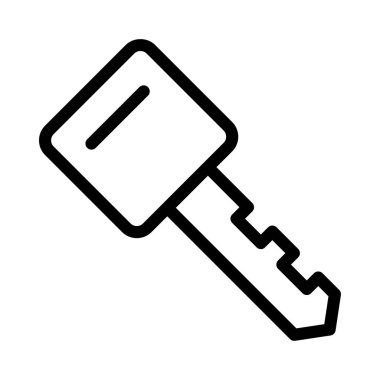 vektör ince çizgi simgesini kilitle