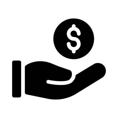 Dolar vektör sembolü düz simge