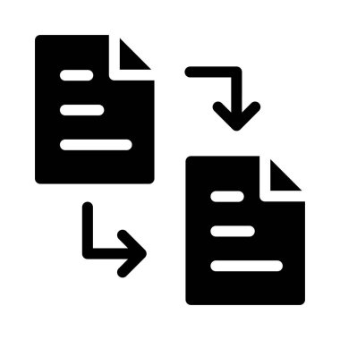 veri aktarım vektörü düz simge