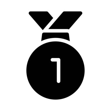 ödül vektörü glyph düz simgesi