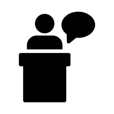 podium vector glyph flat icon