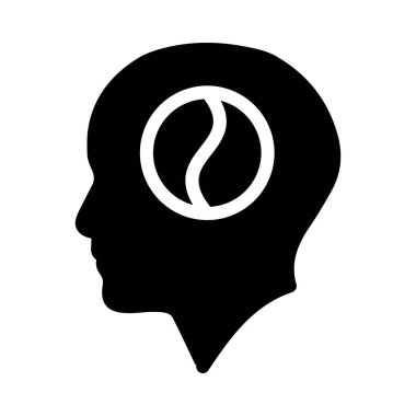 baş vektör glyph düz simgesi