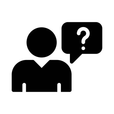 yardımcı vektör glyph düz simgesi