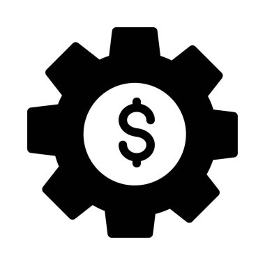 dişli vektör simgesi düz simge