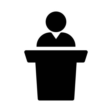 podium vector glyph flat icon