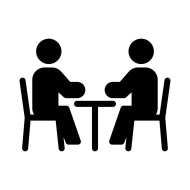 Konferans vektörü düz simgesi