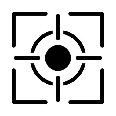 Odaklanma vektörü düz simgesi