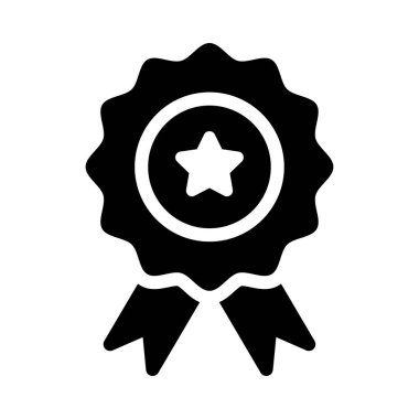 Madalya vektör düz simgesi