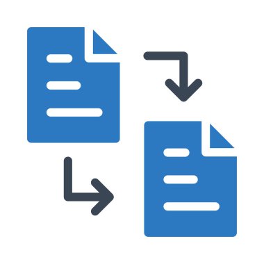 veri aktarım vektörü renk simgesi