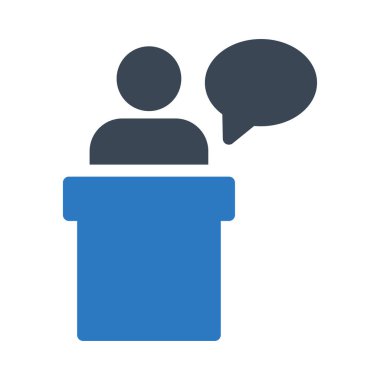 Podyum vektör renk simgesi