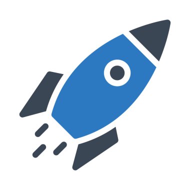 roket vektör renk simgesi