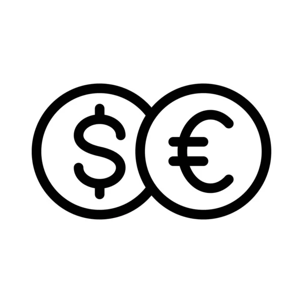 Euro Vektor Thin Line Symbol — Stockvektor