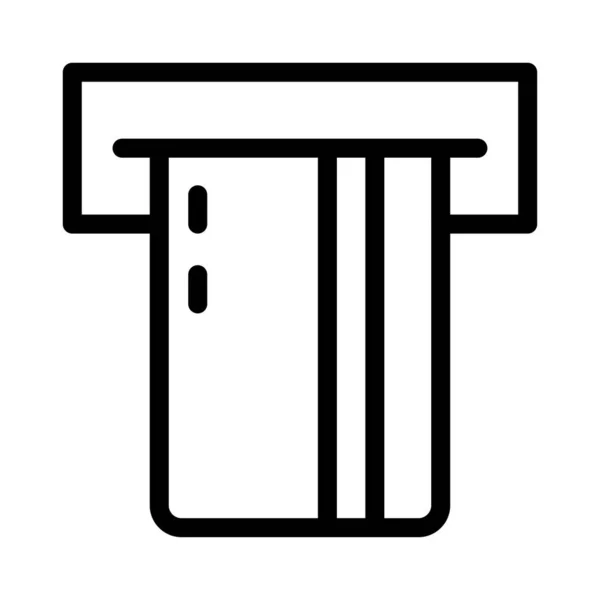 Banken Vektor Thin Line Symbol — Stockvektor