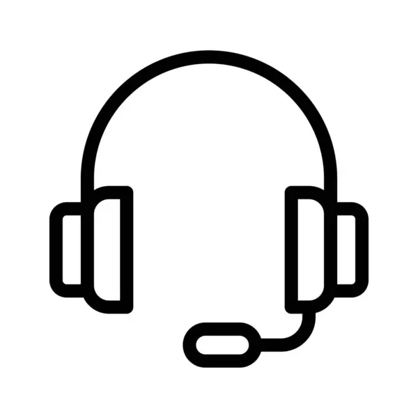 Εικονίδιο Λεπτής Γραμμής Διανύσματος Ακουστικών — Διανυσματικό Αρχείο