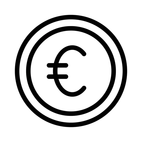 Cash Vektor Dünne Linie Symbol — Stockvektor