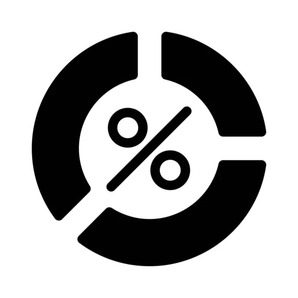 Chart Vector Glyph Flat Icon — Stock Vector