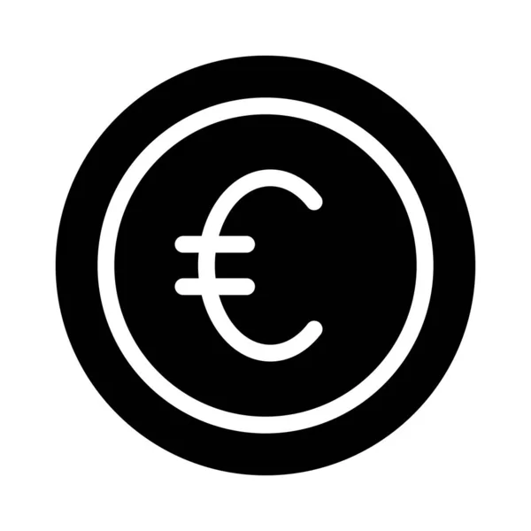 Bargeld Vektor Glyphen Flaches Symbol — Stockvektor