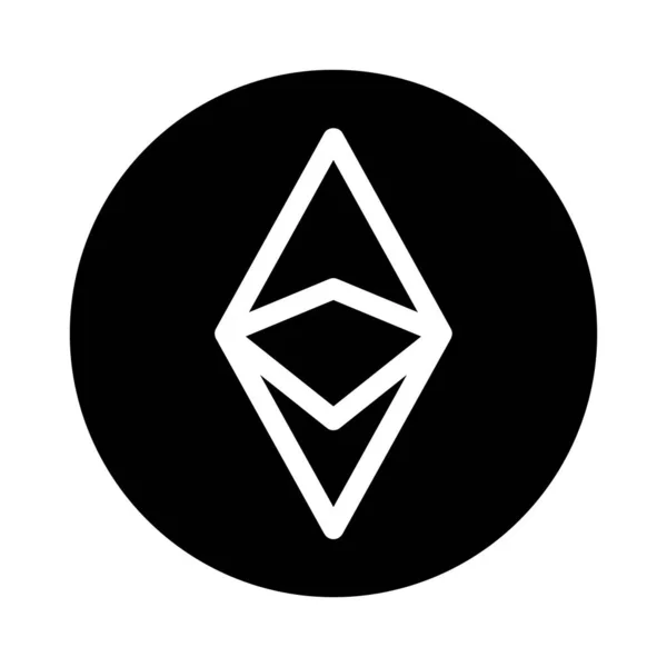 Krypto Vektor Glyphen Flaches Symbol — Stockvektor