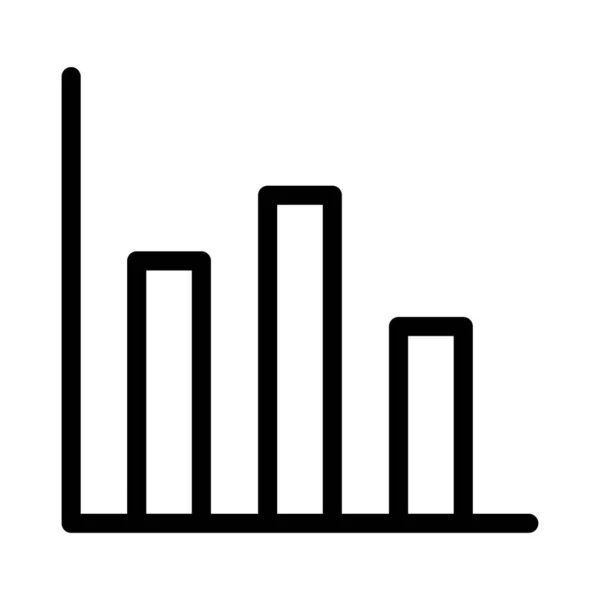 Diagram Vektor Tunn Linje Ikon — Stock vektor