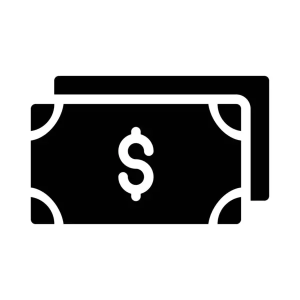Cash Vector Glyph Flat Icon — Stock Vector