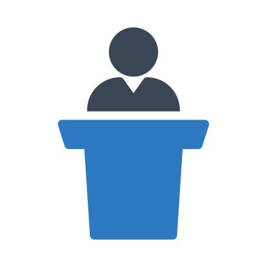 Podyum vektör renk simgesi