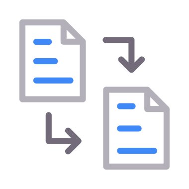 veri transfer vektörü ince çizgi simgesi