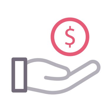 Dolar vektör ince çizgi simgesi