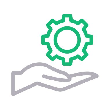 dişli vektör ince çizgi simgesi