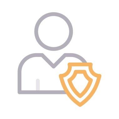 Güvenlik vektörü ince çizgi simgesi