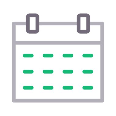 tarih vektör renk çizgisi simgesi