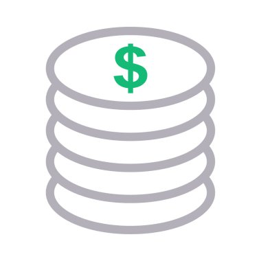 para vektörü renk çizgisi simgesi