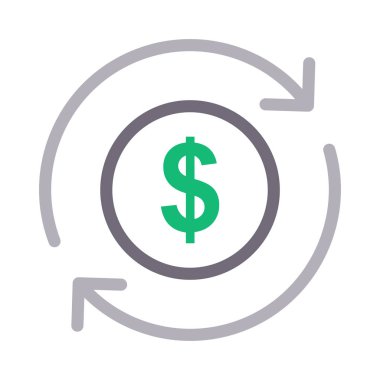 para vektörü renk çizgisi simgesi