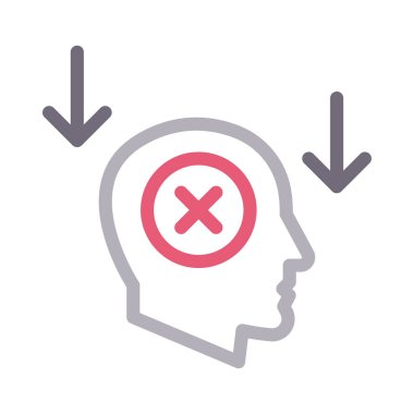 aşağı vektör renk çizgisi simgesi