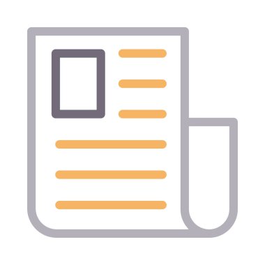 kağıt vektör renk çizgisi simgesi