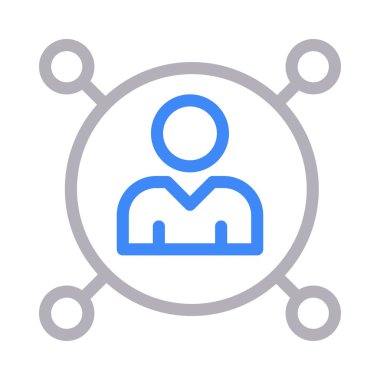 profil vektör renk çizgisi simgesi