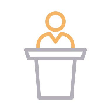 Podyum vektör renk çizgisi simgesi