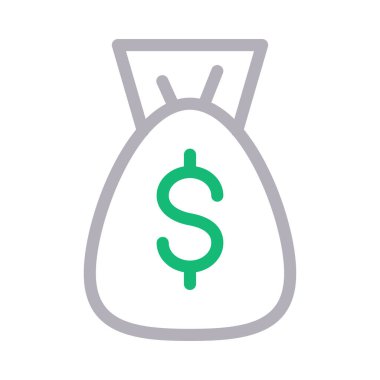 çanta vektör renk çizgisi simgesi