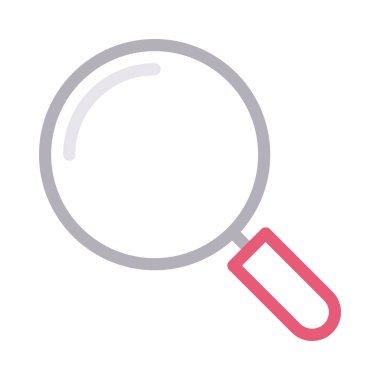 Büyüteç vektör renk çizgisi simgesi