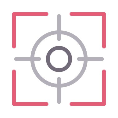 odak vektör renk çizgisi simgesi